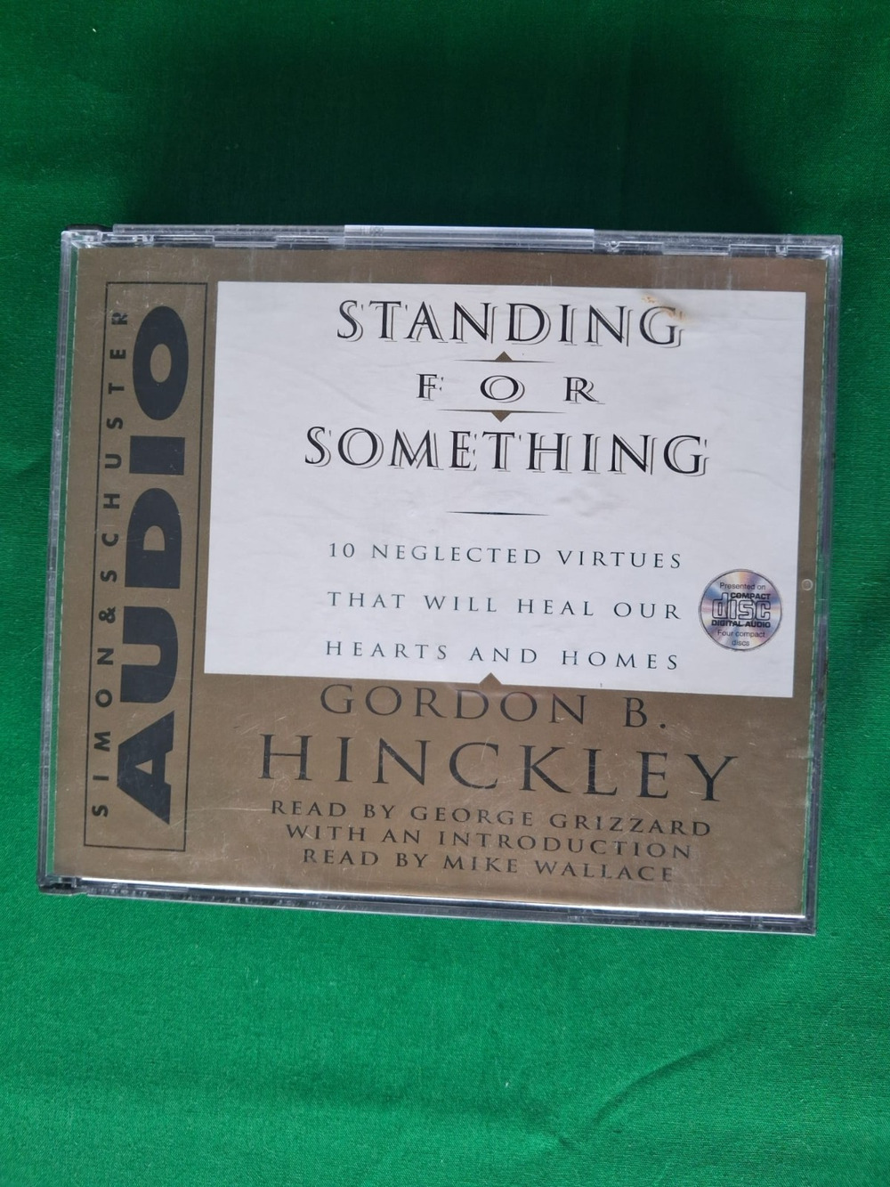 Gordon B Hinckley Standing For Something 4 CD Audiobook Simon Schuster 2000